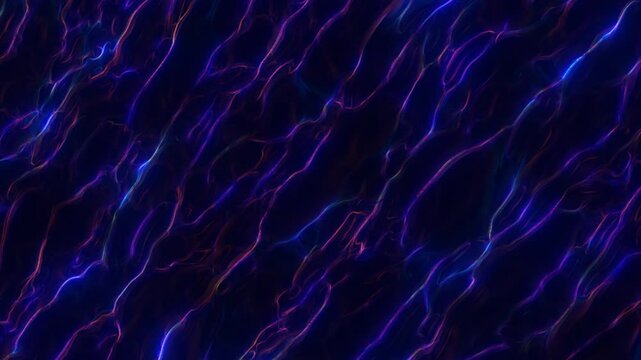 Deep swirling neon waves flowing diagonally across a dark abstract surface with glowing accents