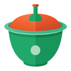 Salad spinner isolated on white background.