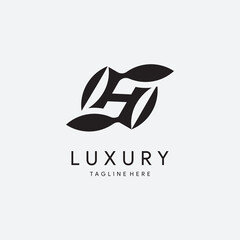 SH logo nature logo design template elements