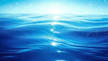 Serene Ocean Waves Under a Bright Sky - A Tranquil Waterscape.