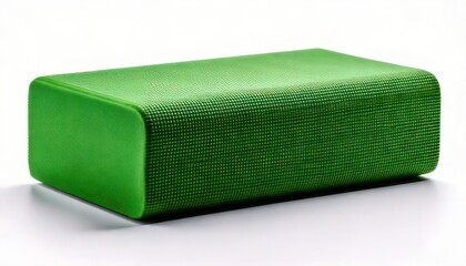 Vibrant Green Rectangular Block - Modern Design and Textured Surface.