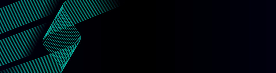 Abstract flowing geometric lines forming a modern digital background on dark blue backdrop for technology, creative design, visual communication, and contemporary graphic concepts.