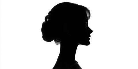 Profile Silhouette of a Woman with Soft Shadows