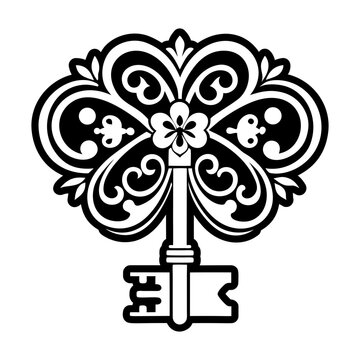 Glyph Style Antique Key Icons 
