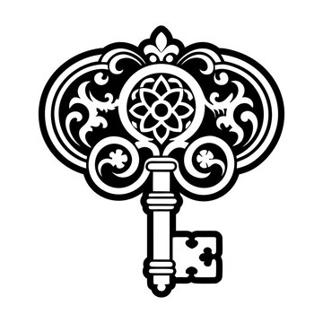 Glyph Style Antique Key Icons 
