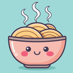 design logo vector cartoon mascot icon bowl noodle
