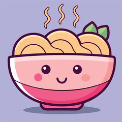 design logo vector cartoon mascot icon bowl noodle