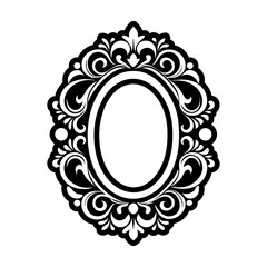 Glyph Style Decorated Frame Logo