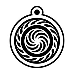 Glyph Style Antique Pendant Symbol