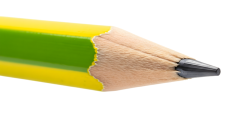 A green pencil isolated on a white or transparent background.