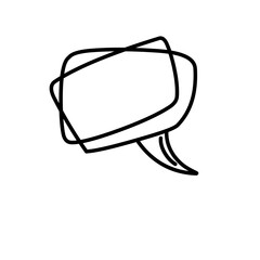 simple hand drawn speech bubbles for communication