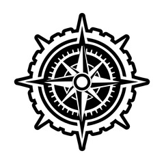 Obraz premium Compass Glyph Style Icons 