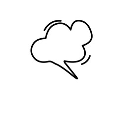 simple hand drawn speech bubbles for communication