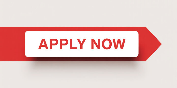 Red arrow shape with white rectangle and APLYNOW text apply now button