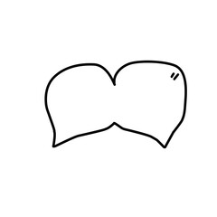 simple hand drawn speech bubbles for communication