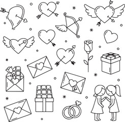 Collection of valentine's day icons
