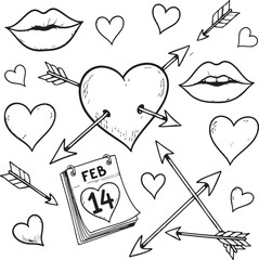 Collection of valentine's day icons