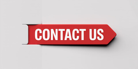 Red arrow tab with white text ' CONTACTUS' pointing to the right contact us