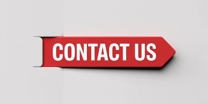 Red arrow tab with white text ' CONTACTUS' pointing to the right contact us