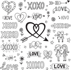 Collection of valentine's day icons