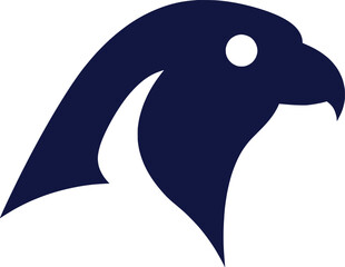 Obraz premium Powerful Hawk Falcon Eagle Head Abstract Vector Silhouette Logo Design Emblem