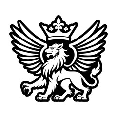 Obraz premium Glyph Style Royalty Logo