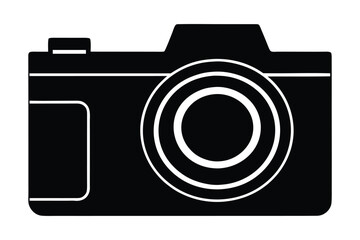 camera icon silhouette vector