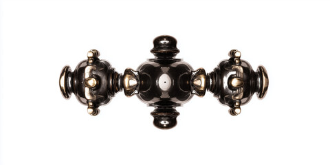 Symmetrical Black and Gold Door Handle Design