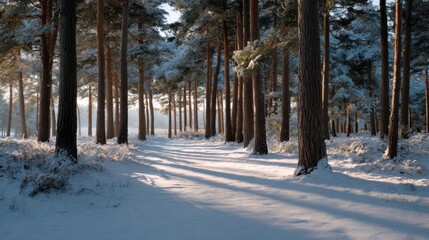 Silent whispers of frosty breath cradle the enchanted forest, celebrating Yule and Winter Solstice in nature's snow-kissed embrace
