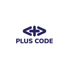 Plus Code Logo Vector Simple Digital