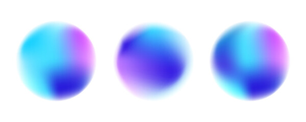 Abstract oval, vibrant gradient of blue and purple