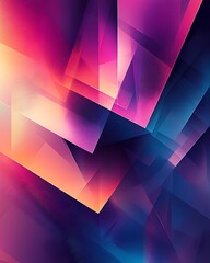 Colorful overlapping triangles and shapes high resolution picture