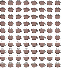 seamless pattern with coffee cups