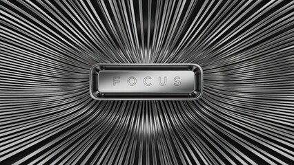 Silver Bullion Bar with Radial Lines Background.