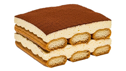 Delicious traditional Italian tiramisu dessert showcasing rich coffeesoaked ladyfingers and creamy mascarpone layers dusted with cocoa powder perfect for dessert menus.