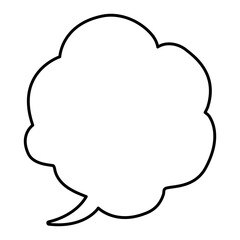 Fototapeta premium Doodle Speech Bubble Outlines. Hand Drawn Comic Callouts