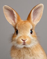 Obraz premium baby bunny minimal background portrait for campaigns