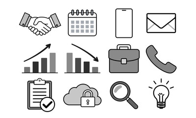 モノクロビジネスアイコン