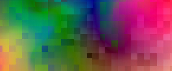 Dark Multicolor, Rainbow vector blurry rectangular background. Geometric background in square style with gradient. The pattern can be used for brand-new background.