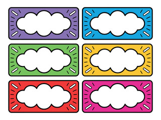 Colorful Comic Speech Bubble Templates