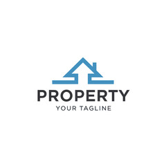 Property Logo Design with House Icon.