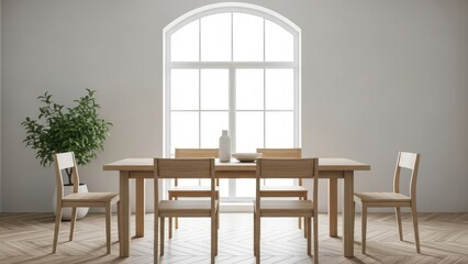 Warm and inviting dining room featuring a wooden table and chairs
