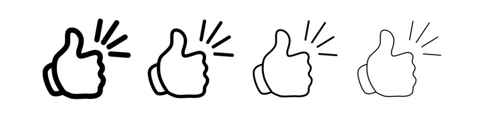 Thumbs up gesture icon. Thank you.&nbsp;Approval and like sign. Vector&nbsp;illustration. EPS 10