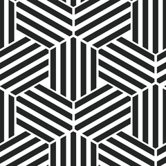 Black and white geometric cube pattern vector. Bold abstract line background with optical depth. High contrast design for modern branding.