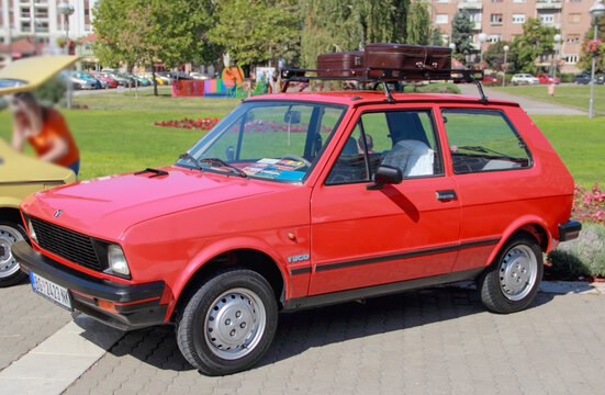 Kragujevac, Serbia - September 22, 2024: A view on Yugo car.