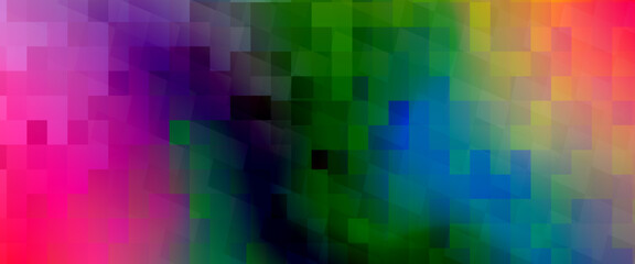 Dark Multicolor, Rainbow vector blurry rectangular background. Geometric background in square style with gradient. The pattern can be used for brand-new background.
