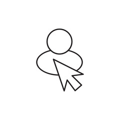 Mouse cursor select user profile icon