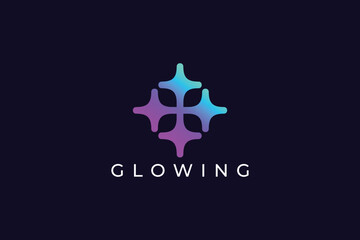 Obraz premium Glowing Logo Design for Modern Technology, Digital Innovation and Futuristic Brand Identity