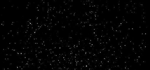 Black white abstract background for design. Glitter shimmer effect. Snow on a black background. snowflakes to overlay. Abstract black white snow texture on dark night backdrop