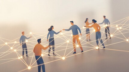 Teamwork and communication abstract concept